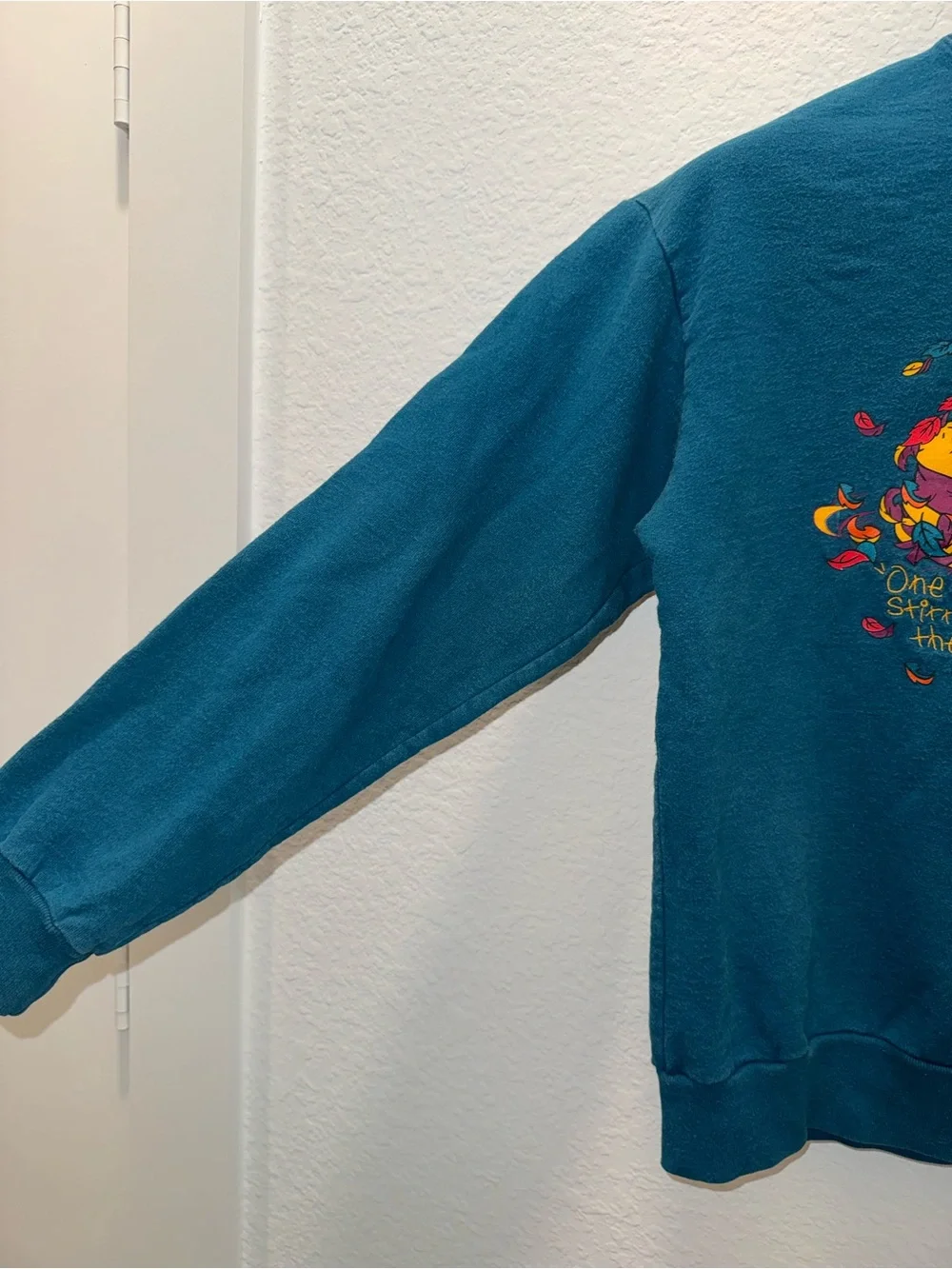 Vintage Disney Winnie the Pooh Teal Crewneck Sweatshirt Kids Large